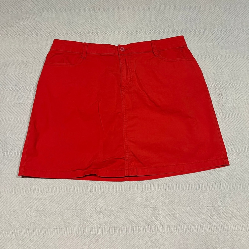 St. John's Bay Women's Red Stretch Golf Tennis Skort Shorts Skirt Size 12